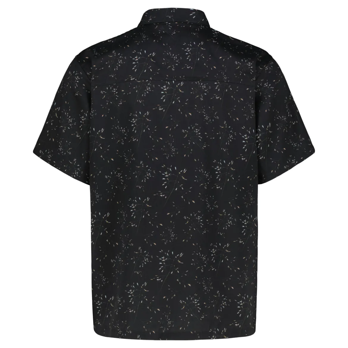 Makia miesten kauluspaita Pasturage Shirt Black Hayn, musta kuosi