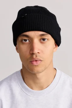 Makia miesten pipo Merino Beanie, musta