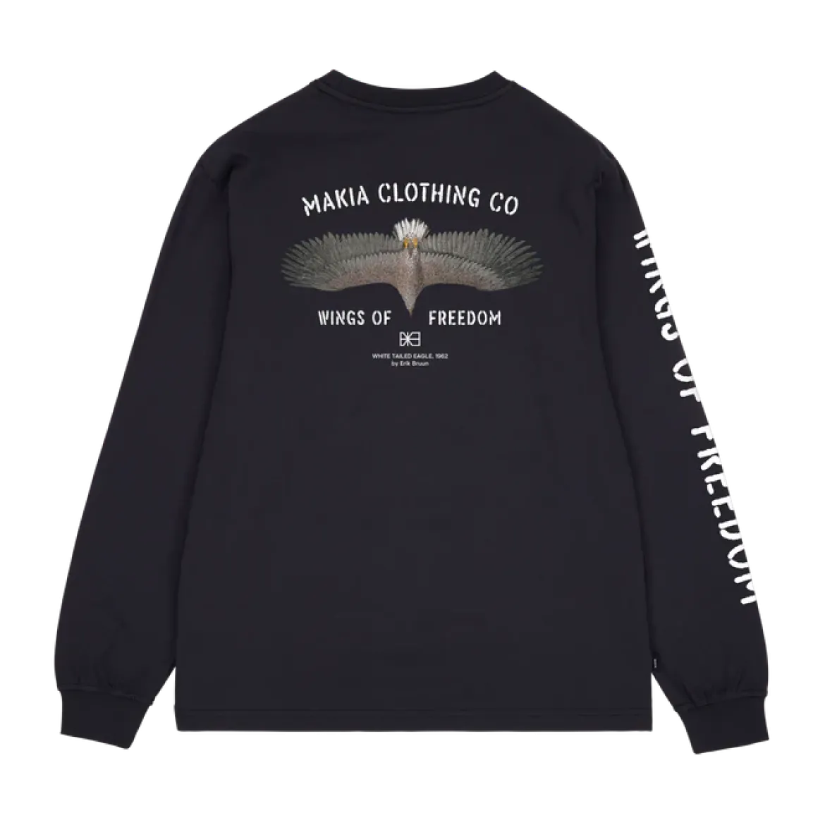 Makia miesten pitkähihainen paita Wings Long Sleeve, musta