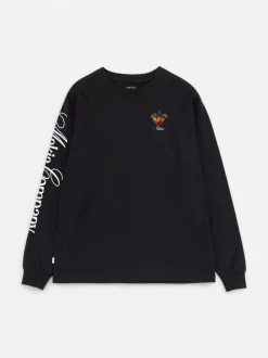 Makia miesten pitkähihainen paita Cherry Long Sleeve, musta