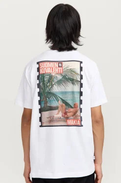 Makia miesten t-paita Kekkonen T-Shirt, valkoinen