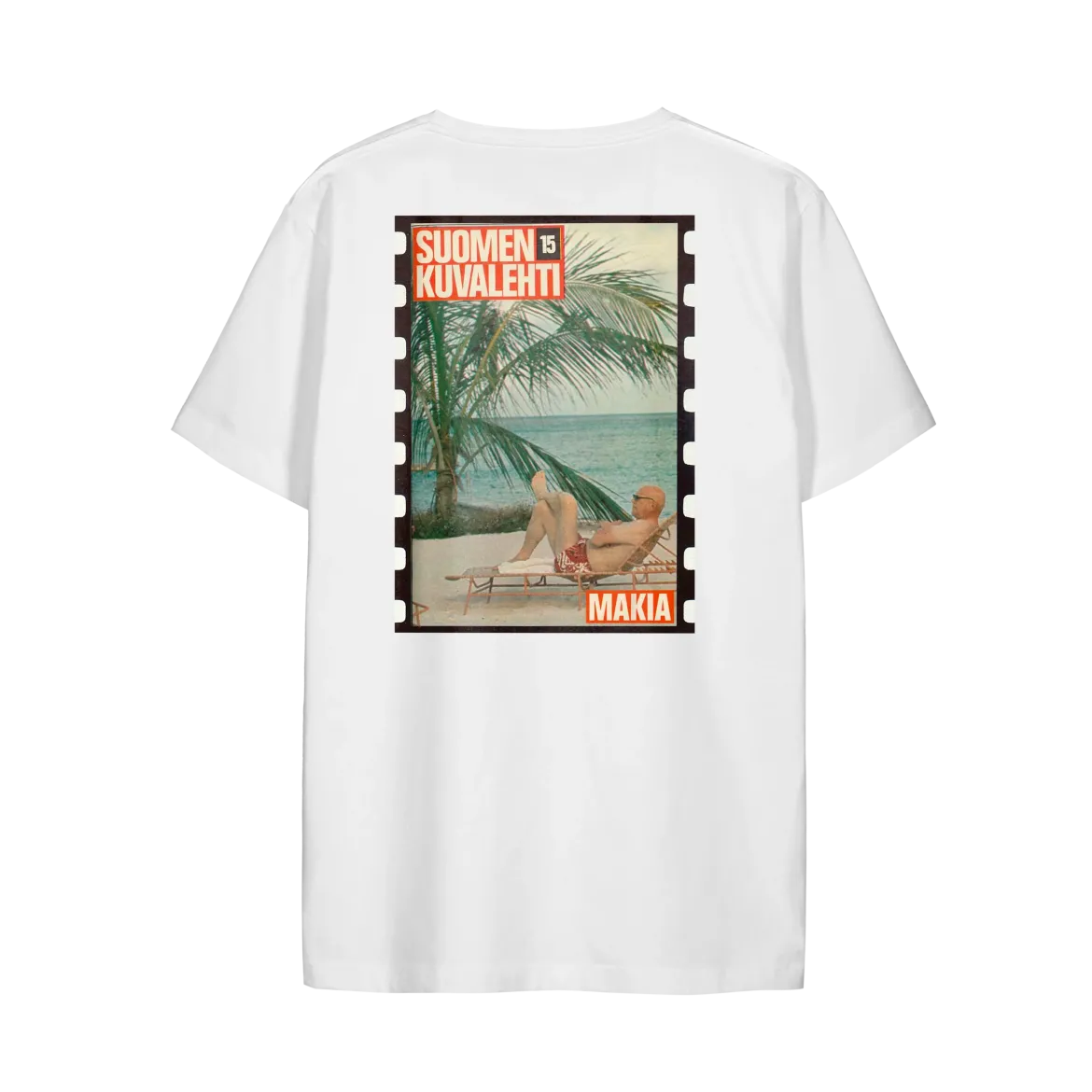 Makia miesten t-paita Kekkonen T-Shirt, valkoinen