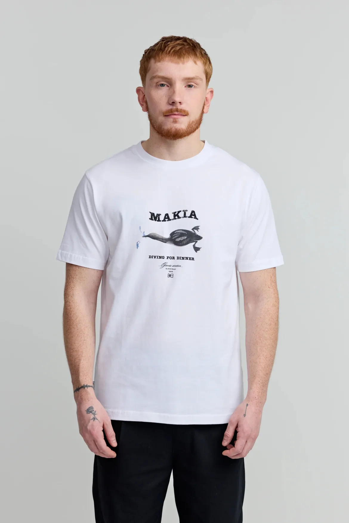Makia miesten t-paita Loon, valkoinen
