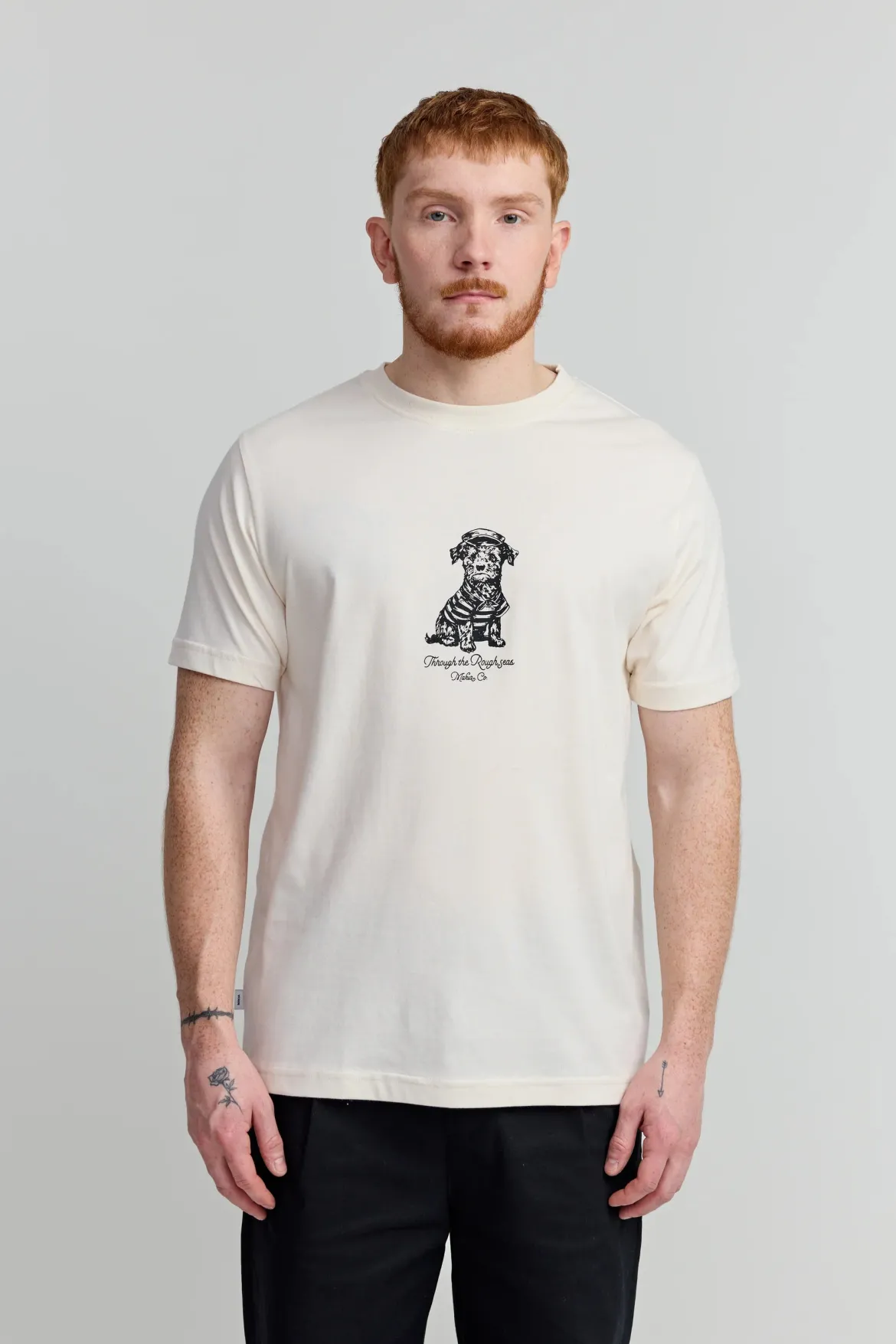 Makia miesten t-paita Saltpup, vaalea beige