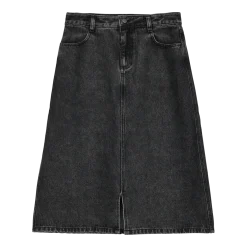 Makia naisten farkkuhame Janet Denim Skirt, musta