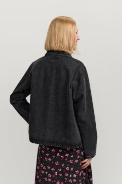 Makia naisten farkkupaita Janet Denim Overshirt, musta