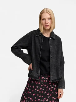Makia naisten farkkupaita Janet Denim Overshirt, musta