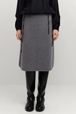 Makia naisten hame Mari Knitted Skirt, meleerattu grafiitti