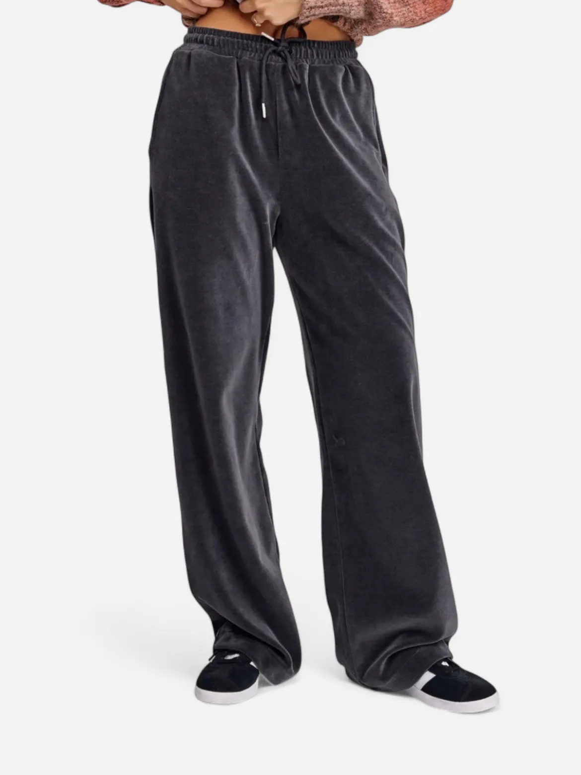 Makia naisten housut Anne Trousers, tummanharmaa