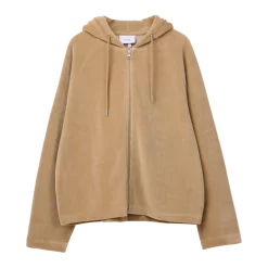 Makia naisten huppari Anne Zip Hoodie, vaalea beige