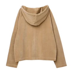 Makia naisten huppari Anne Zip Hoodie, vaalea beige