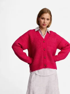 Makia naisten neuletakki Florence Cardigan, pinkki