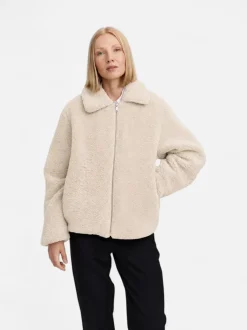 Makia naisten teddytakki Miisa Jacket, luonnonvalkoinen