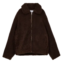 Makia naisten teddytakki Miisa Jacket, tummanruskea