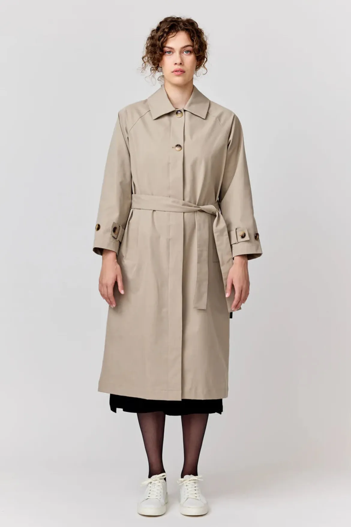 Makia naisten trenssi Olivia Trench, vaalea beige