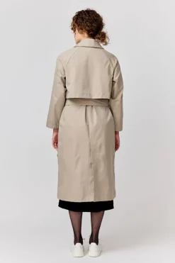 Makia naisten trenssi Olivia Trench, vaalea beige