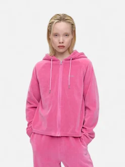 Makia x Nylon Beat huppari Nylon Zip Hoodie, vaaleanpunainen