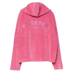 Makia x Nylon Beat huppari Nylon Zip Hoodie, vaaleanpunainen