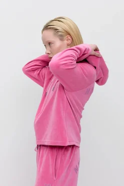 Makia x Nylon Beat huppari Nylon Zip Hoodie, vaaleanpunainen