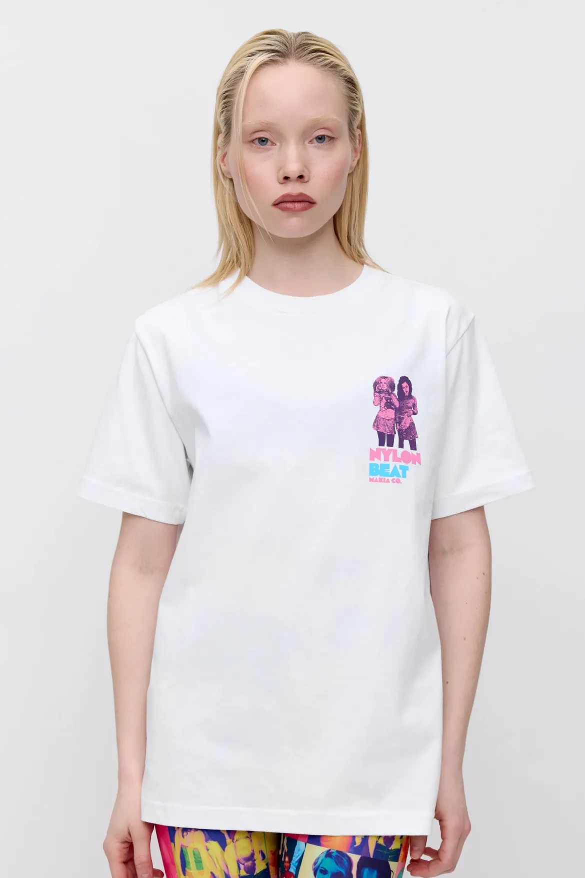 Makia x Nylon Beat t-paita Jonna&Erin T-Shirt, valkoinen