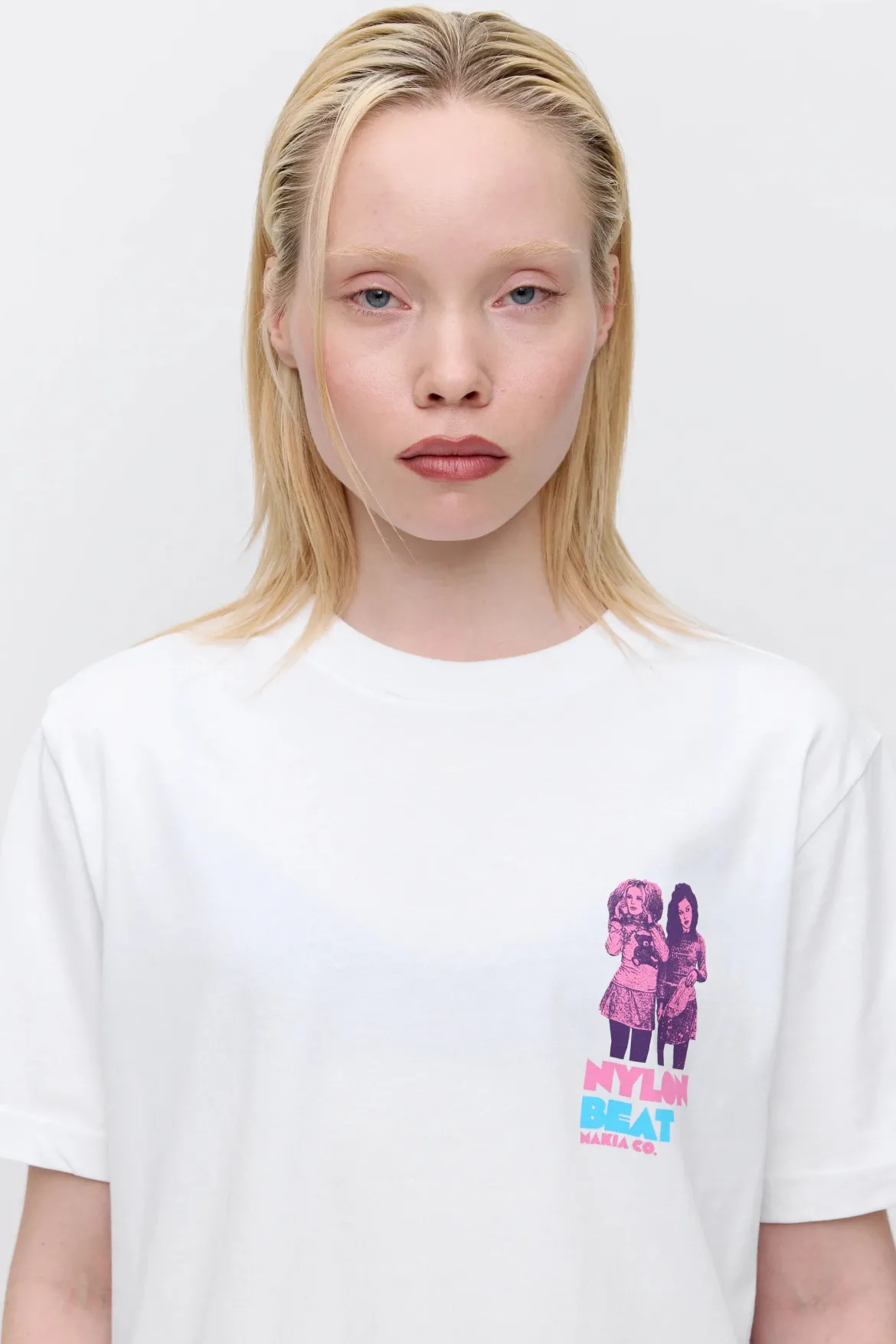 Makia x Nylon Beat t-paita Jonna&Erin T-Shirt, valkoinen
