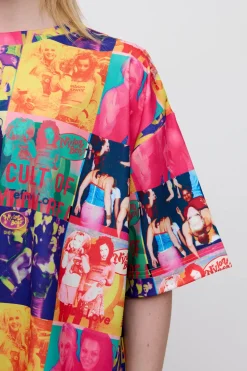 Makia x Nylon Beat t-paita Nylon Oversize T-shirt, monivärinen kuosi
