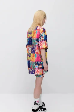 Makia x Nylon Beat t-paita Nylon Oversize T-shirt, monivärinen kuosi