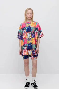 Makia x Nylon Beat t-paita Nylon Oversize T-shirt, monivärinen kuosi