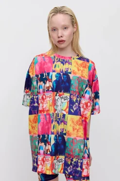 Makia x Nylon Beat t-paita Nylon Oversize T-shirt, monivärinen kuosi