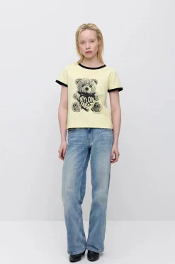 Makia x Nylon Beat T-paita Teddy, keltainen