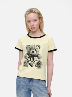 Makia x Nylon Beat T-paita Teddy, keltainen