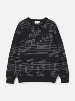 Makia x Sibelius miesten neulepusero Sibelius Note Knit, musta