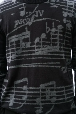 Makia x Sibelius miesten neulepusero Sibelius Note Knit, musta
