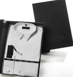 Matex miesten Frakkipaita, valkoinen