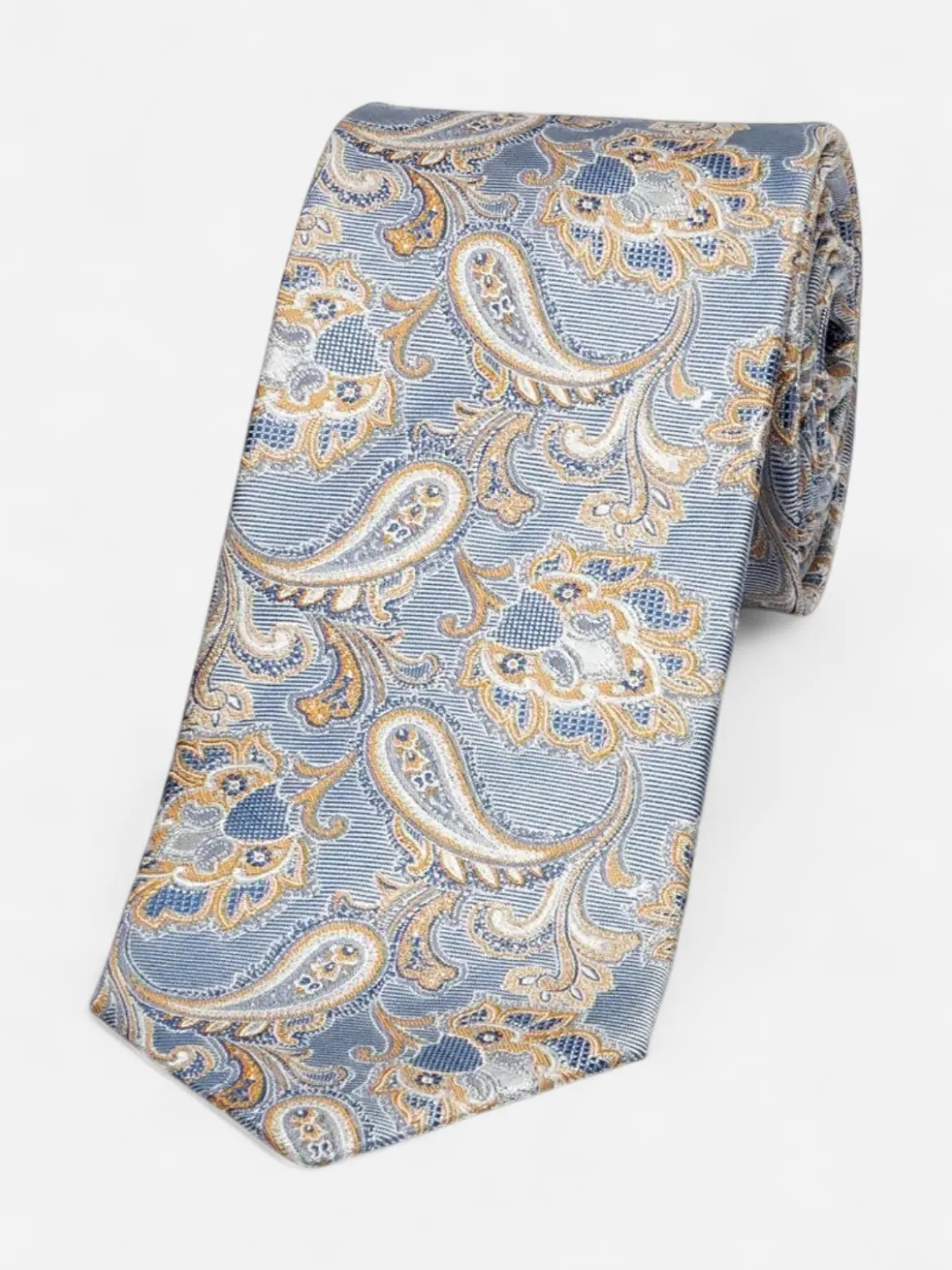 Matex miesten silkkisolmio Paisley, keltainen kuosi