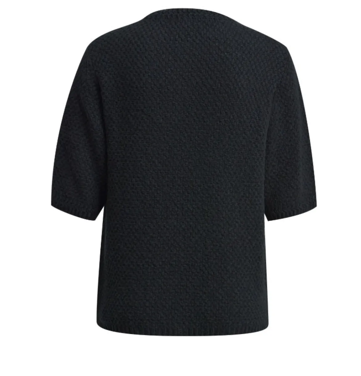 Milano Italy naisten neuletakki, CARDIGAN 1/2 SLEEVE BLACK Musta