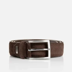 Monti miesten vyö Montreal Suede Belt, tummanruskea