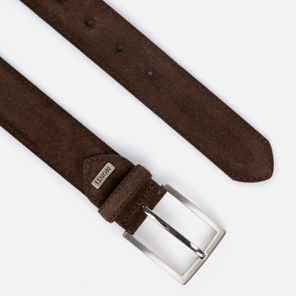 Monti miesten vyö Montreal Suede Belt, tummanruskea