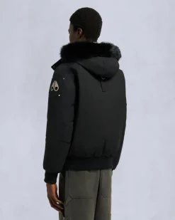 Moose Knuckles miesten toppatakit Original Ballistic Shearling Trim Bomber, musta