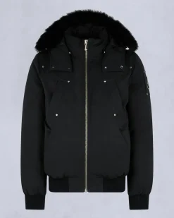 Moose Knuckles miesten toppatakit Original Ballistic Shearling Trim Bomber, musta