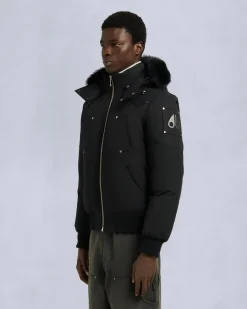 Moose Knuckles miesten toppatakit Original Ballistic Shearling Trim Bomber, musta