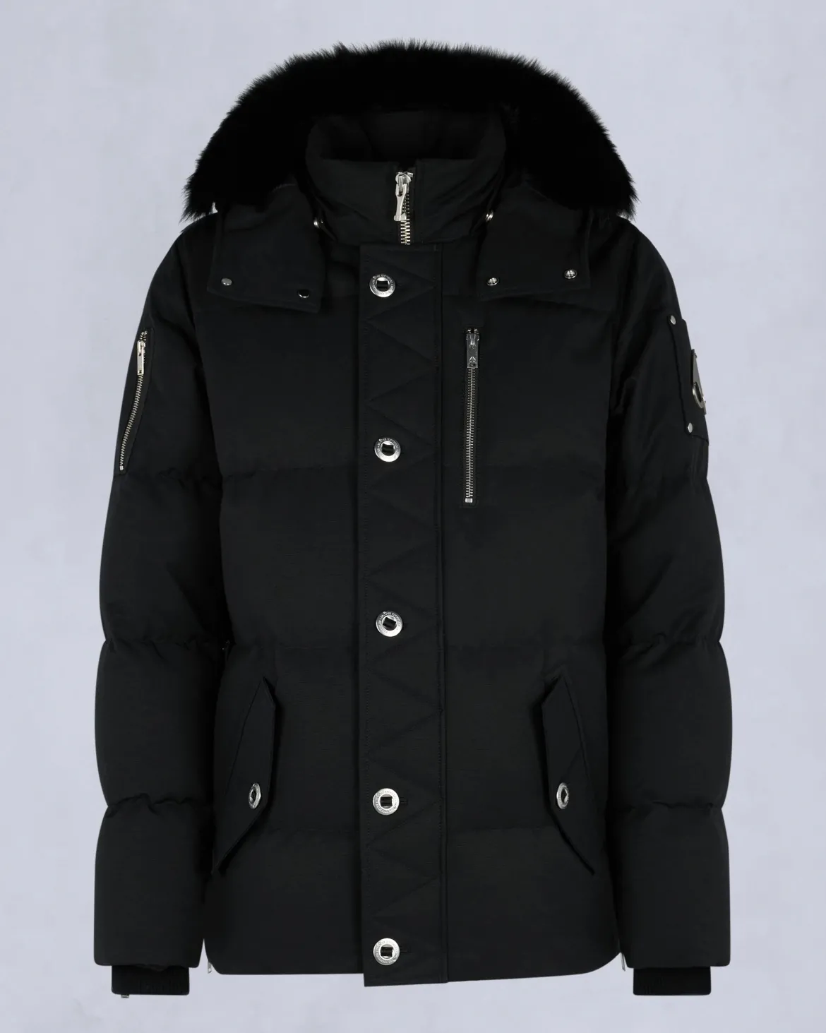 Moose Knuckles miesten untuvatakki Original Shearling Trim 3Q Jacket, musta