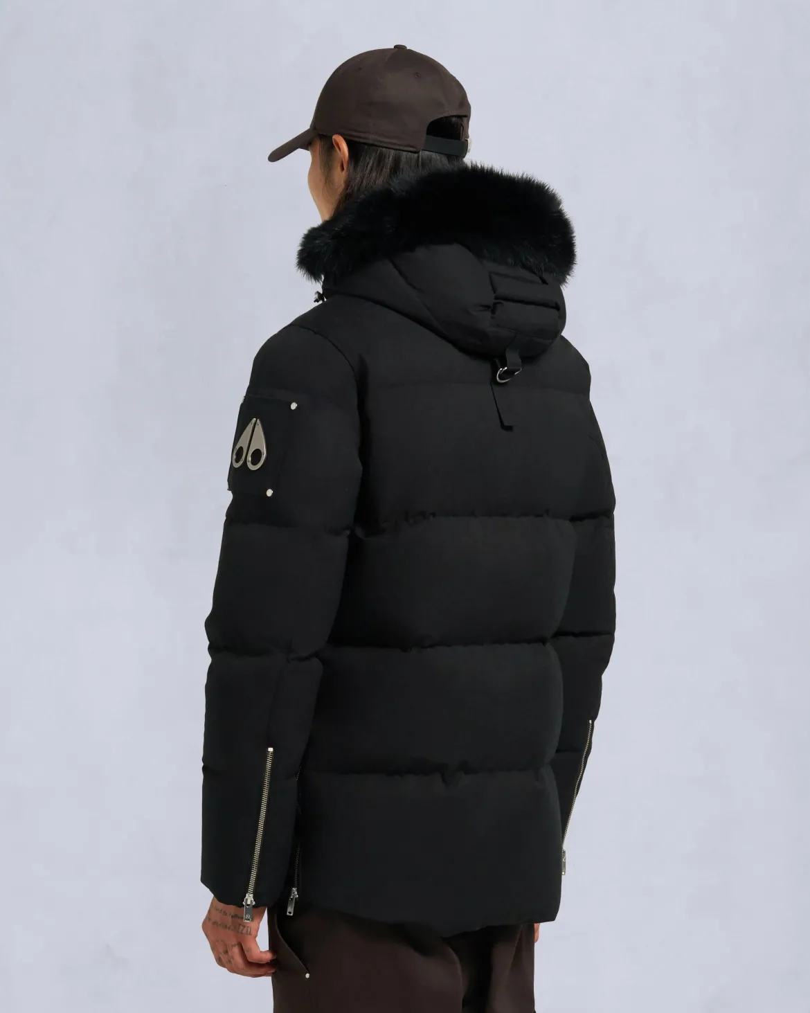 Moose Knuckles miesten untuvatakki Original Shearling Trim 3Q Jacket, musta