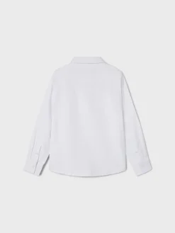 Name It kauluspaita, NKMNEWSA LS SHIRT Valkoinen