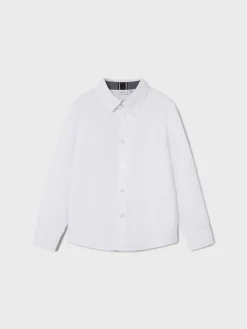 Name It kauluspaita, NKMNEWSA LS SHIRT Valkoinen