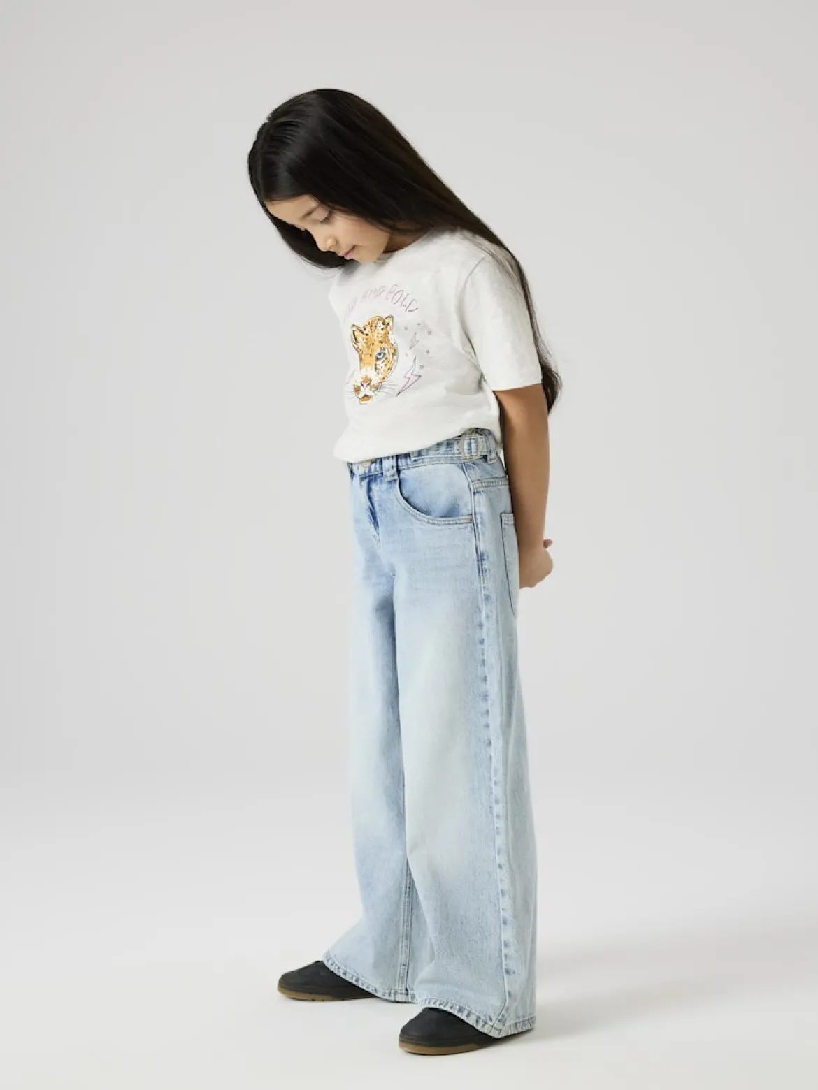 Name It lasten farkut NKFBELLA SKATER BUCKLE JEANS, vaaleansininen