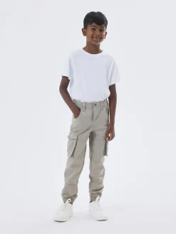 Name It Lasten Housut, Bamgo Reg Twill Harmaa