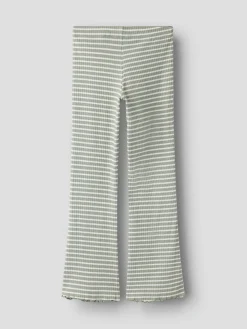 Name It lasten housut NKFVEMMA FLARE PANT, raidallinen vihreä