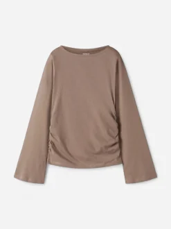 Name It lasten pitkähihainen paita Flanni, beige