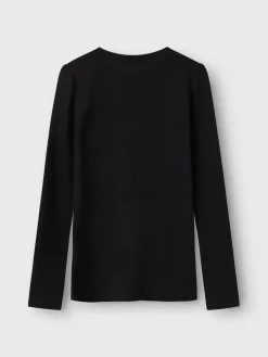 Name It lasten pitkähihainen paita Wool Rib LS Top, musta